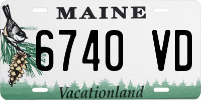 ME license plate 6740VD