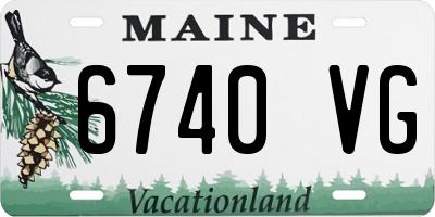 ME license plate 6740VG