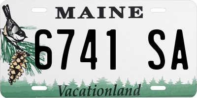 ME license plate 6741SA