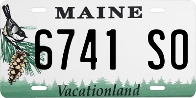 ME license plate 6741SO
