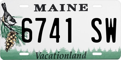 ME license plate 6741SW