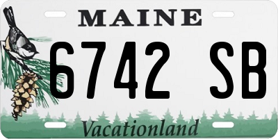 ME license plate 6742SB