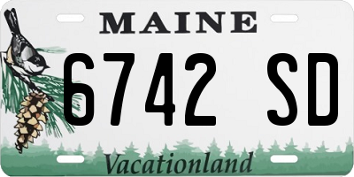 ME license plate 6742SD