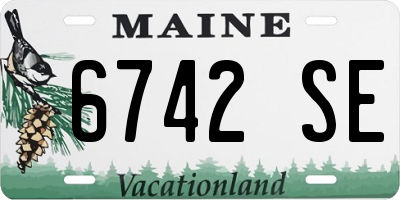 ME license plate 6742SE