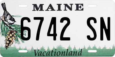 ME license plate 6742SN