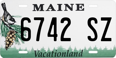 ME license plate 6742SZ