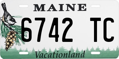ME license plate 6742TC