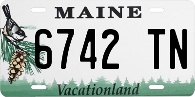 ME license plate 6742TN