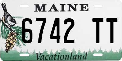 ME license plate 6742TT
