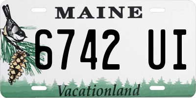 ME license plate 6742UI