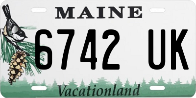 ME license plate 6742UK