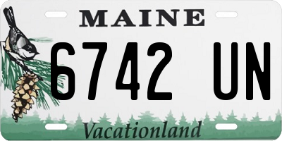 ME license plate 6742UN