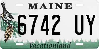 ME license plate 6742UY