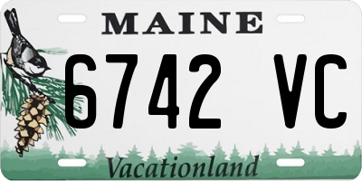 ME license plate 6742VC