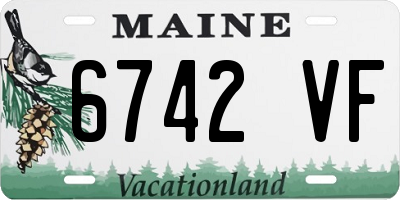 ME license plate 6742VF