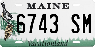 ME license plate 6743SM