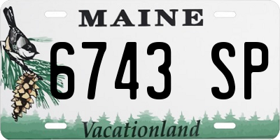 ME license plate 6743SP