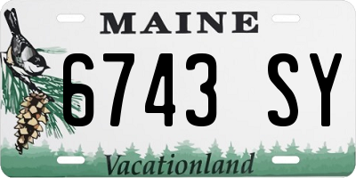 ME license plate 6743SY