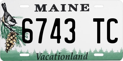 ME license plate 6743TC