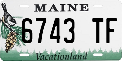 ME license plate 6743TF