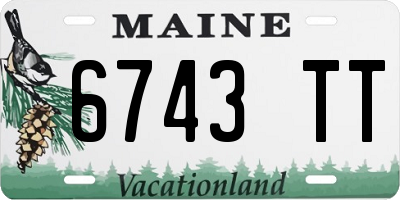 ME license plate 6743TT