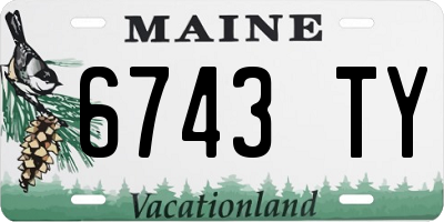 ME license plate 6743TY