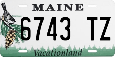 ME license plate 6743TZ