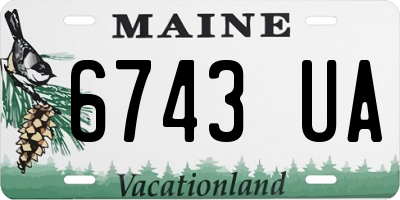 ME license plate 6743UA