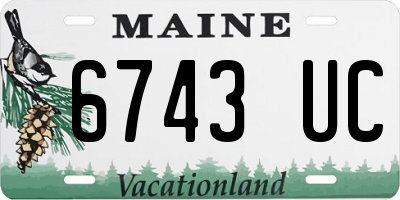 ME license plate 6743UC