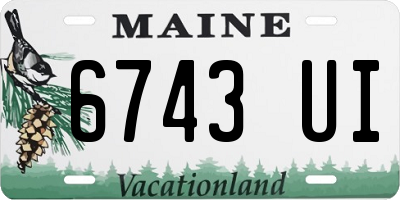 ME license plate 6743UI