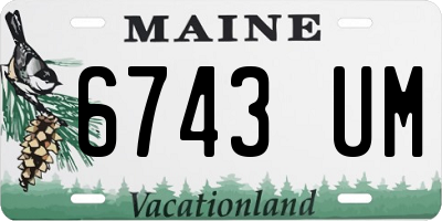 ME license plate 6743UM