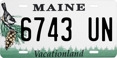 ME license plate 6743UN