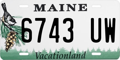 ME license plate 6743UW