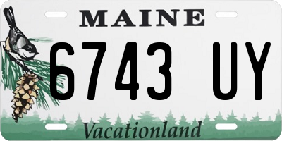 ME license plate 6743UY