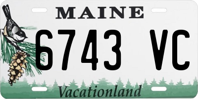 ME license plate 6743VC