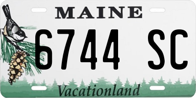 ME license plate 6744SC