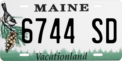 ME license plate 6744SD