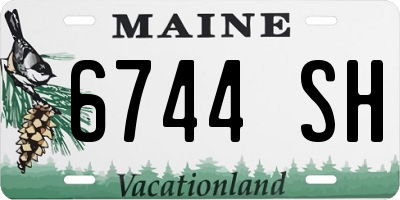 ME license plate 6744SH