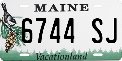 ME license plate 6744SJ