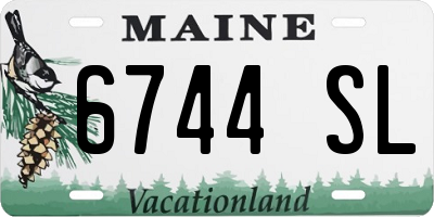 ME license plate 6744SL
