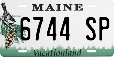ME license plate 6744SP
