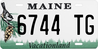 ME license plate 6744TG