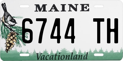 ME license plate 6744TH