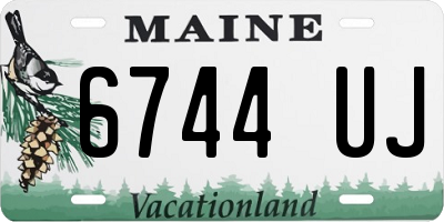 ME license plate 6744UJ