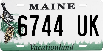 ME license plate 6744UK