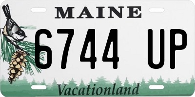 ME license plate 6744UP