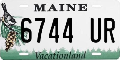 ME license plate 6744UR