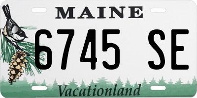 ME license plate 6745SE