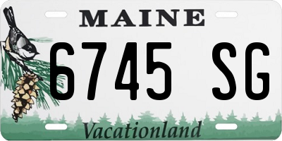 ME license plate 6745SG
