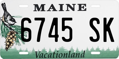 ME license plate 6745SK